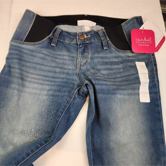 New Isabel Maternity Jeans Blue Jeggings Stretch Exapndable Size 2 / 26 - Picture 5 of 9